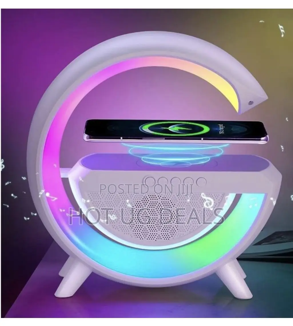 Bluetooth Speaker 3 In1wireless Charger + Led Lamp RGB