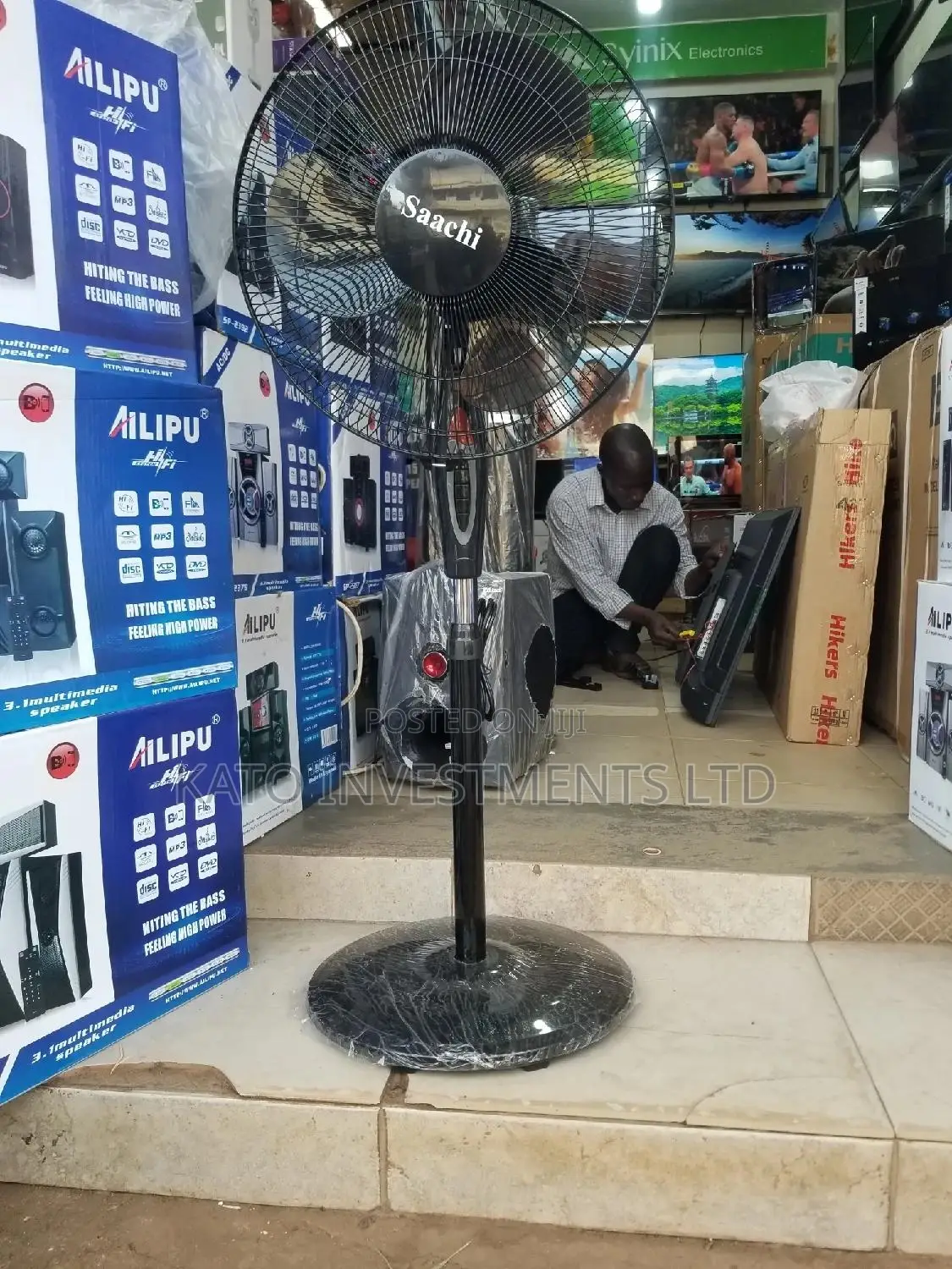 Saachi Stand Fan Black