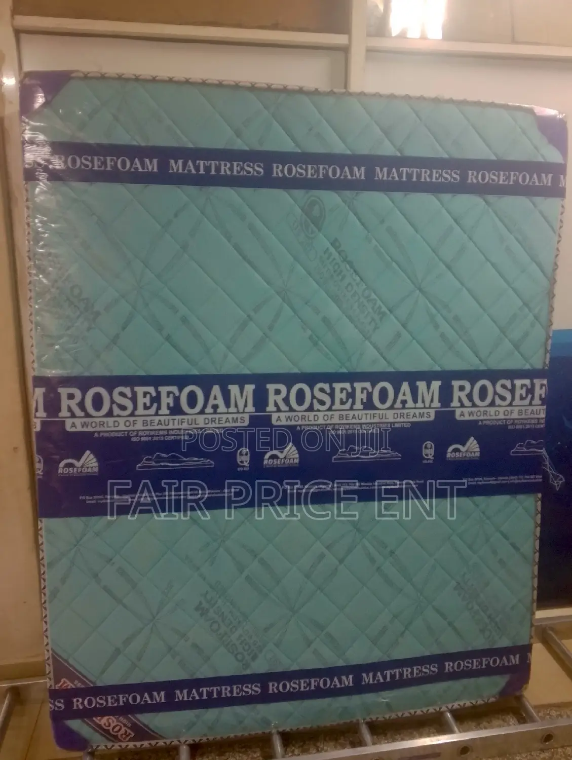 Premium High Density Mattress. 6*6*6 Inches.( Blue)
