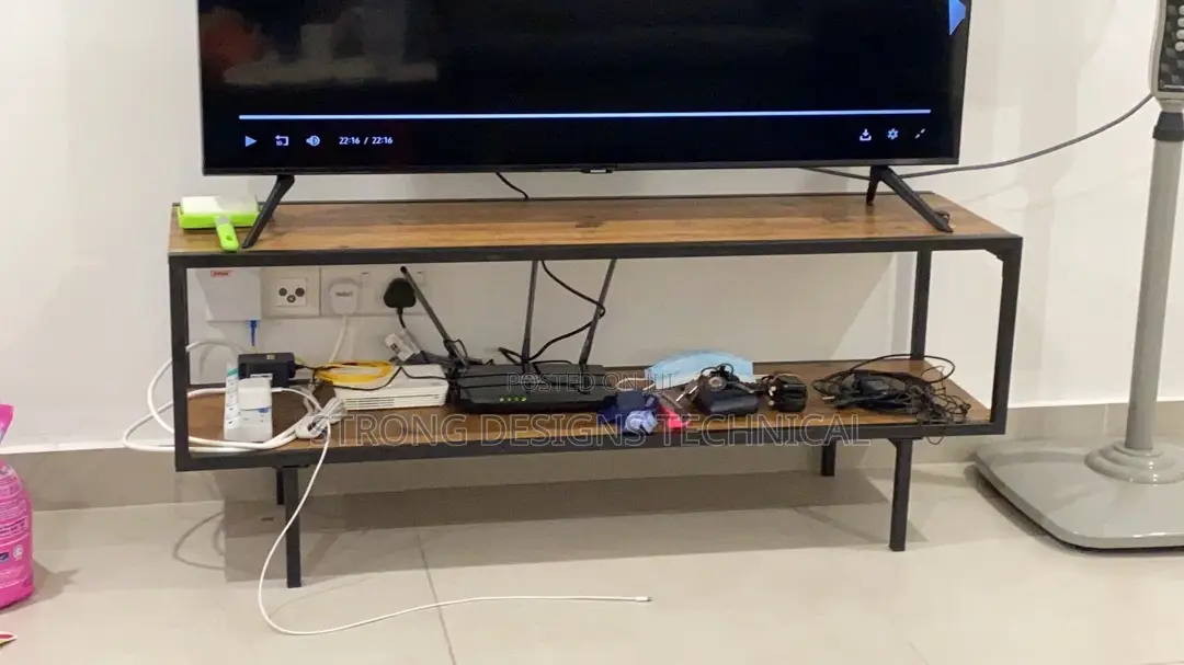 Steel Frame Minimalist Tv Stand