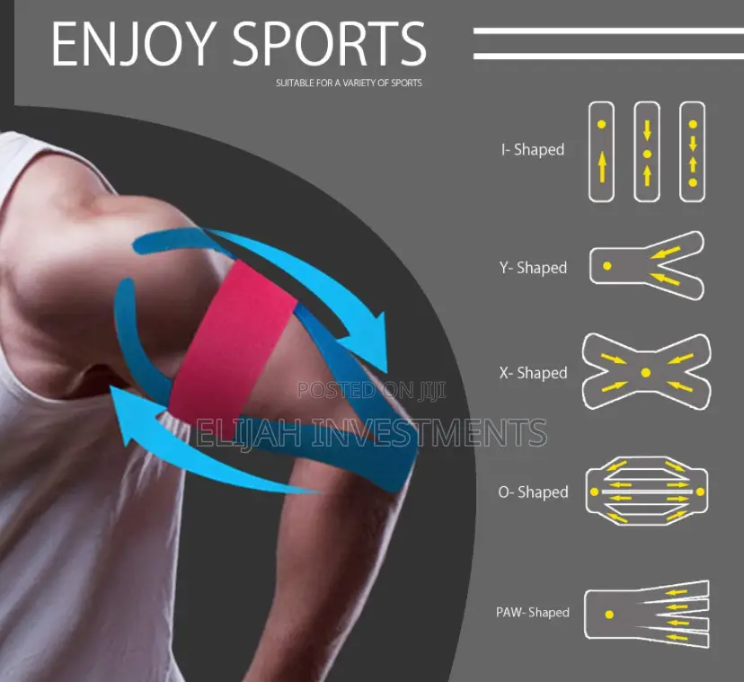Sports Injury Tape for Knee, Joint, Muscle Support
