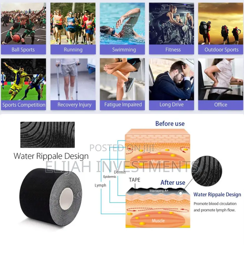 Sports Injury Tape for Knee, Joint, Muscle Support