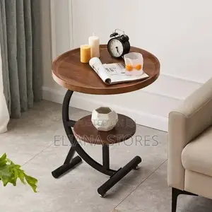 Chairside Round Wooden Mini Table
