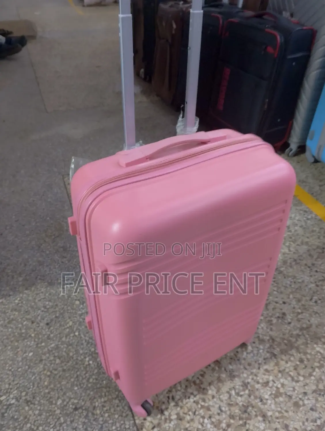 Classy VIP Pure Rubber Plastic Suitcases. Medium. ( Pink)