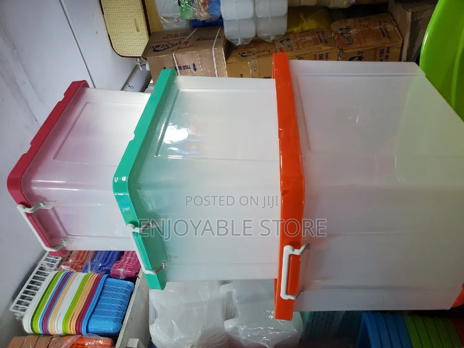 Plastic Storage Boxes Set
