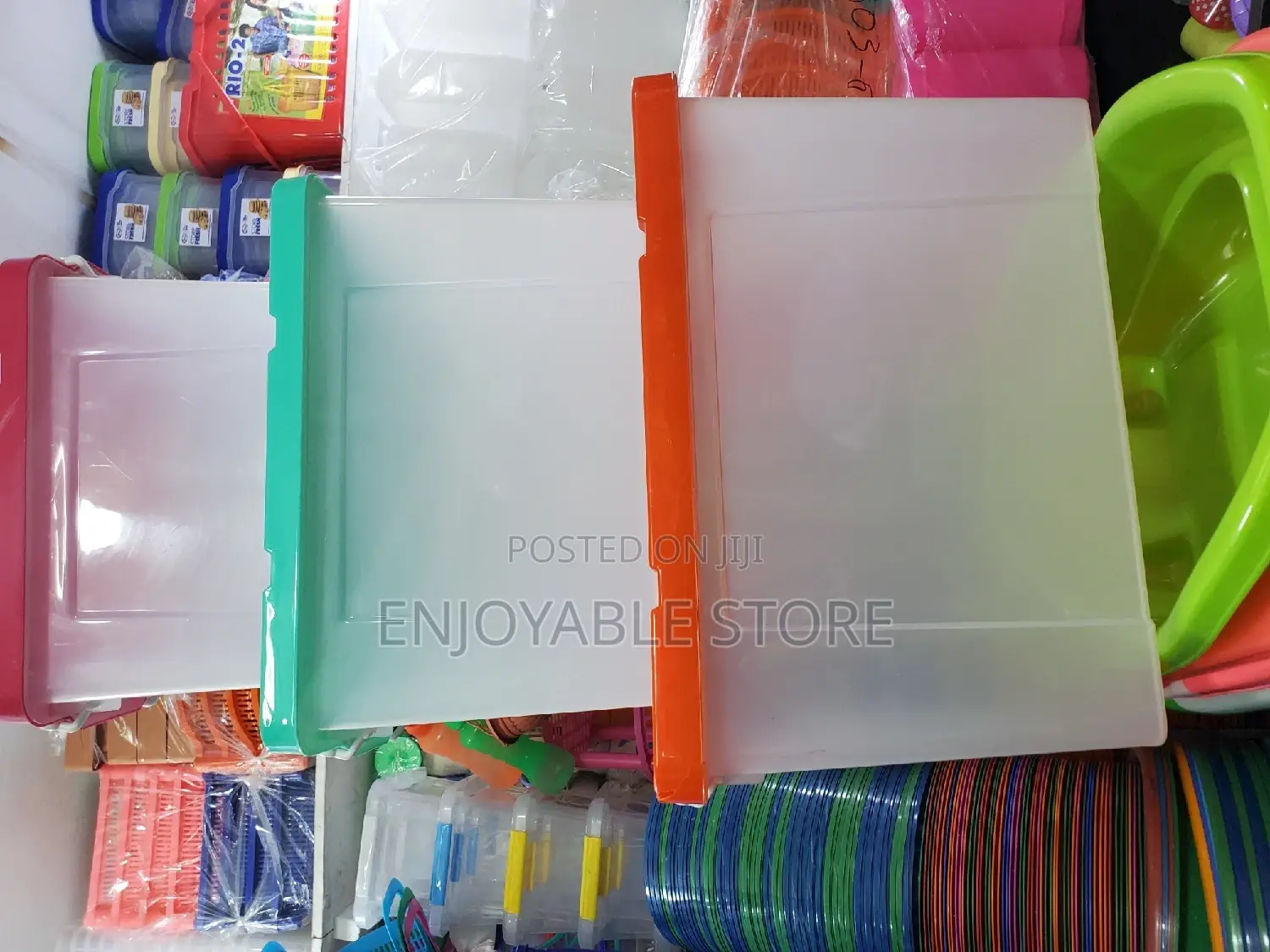 Plastic Storage Boxes Set