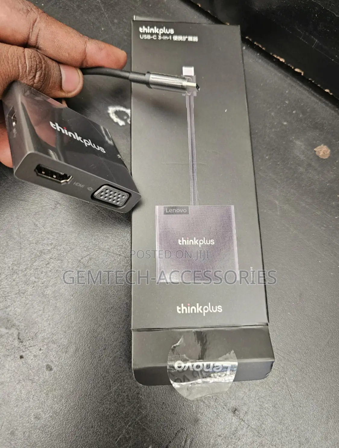 USB-C 3-in-1 Travel Hub, HDMI, VGA, USB 3.0, Plug Play