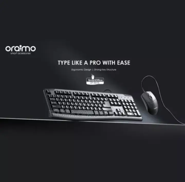 Oraimo Original Wired Smart Easy Keyboard Mouse Combo