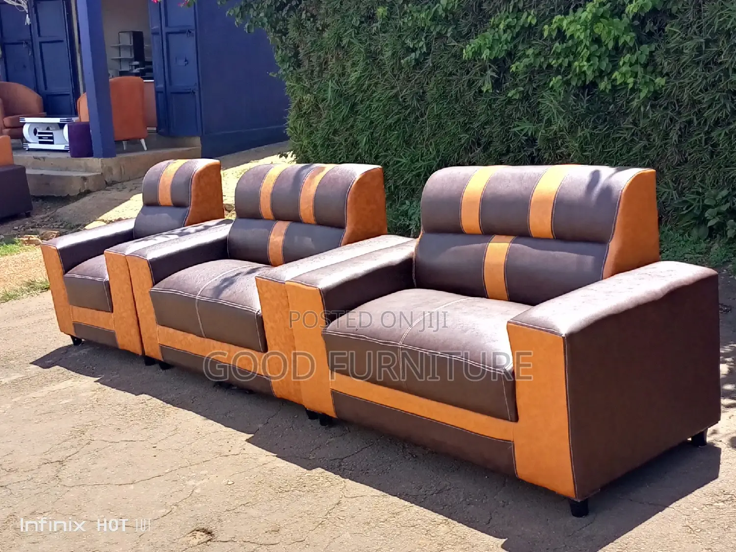 Magnificent Brown Five Seater Sofa