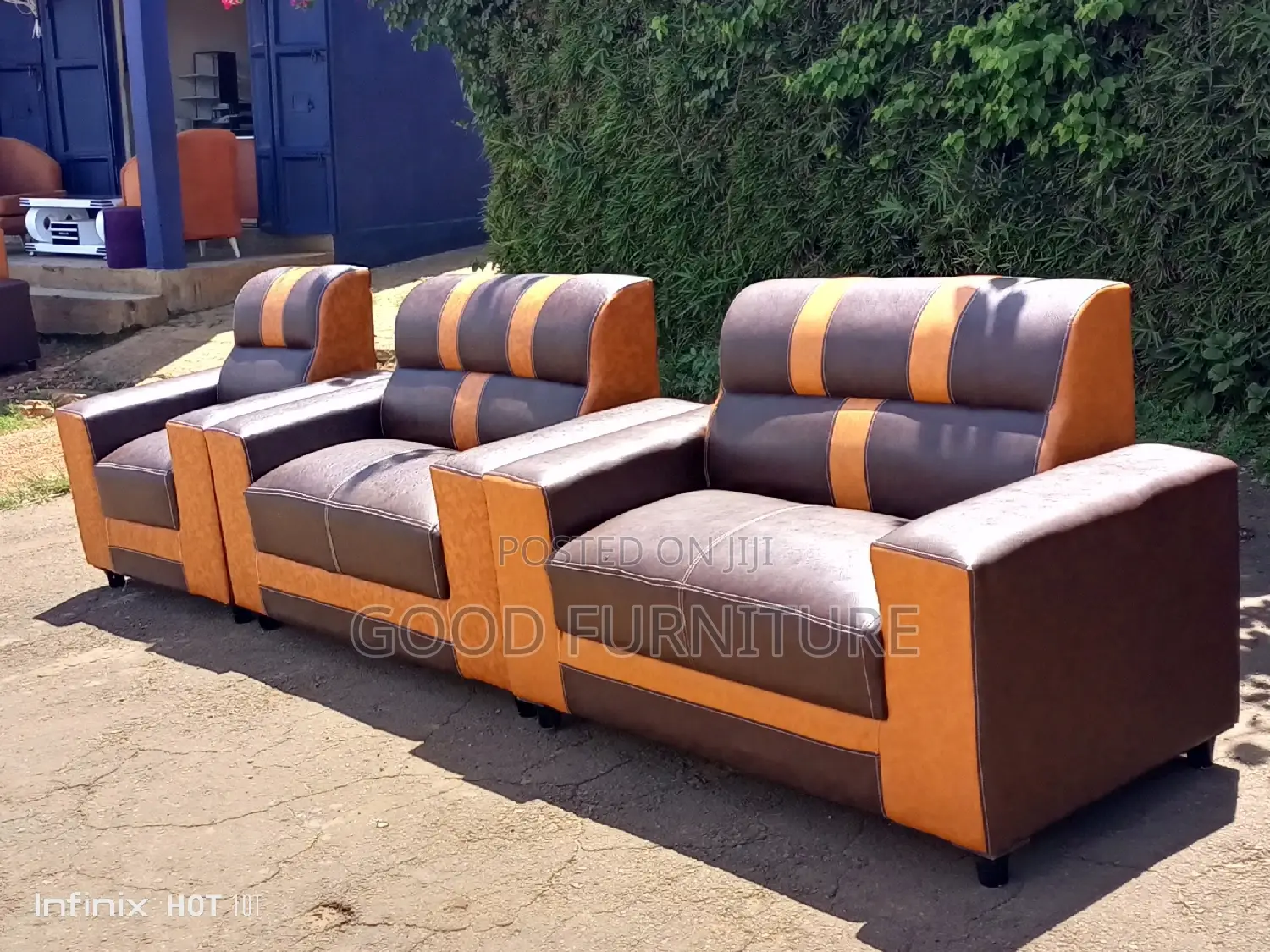 Magnificent Brown Five Seater Sofa