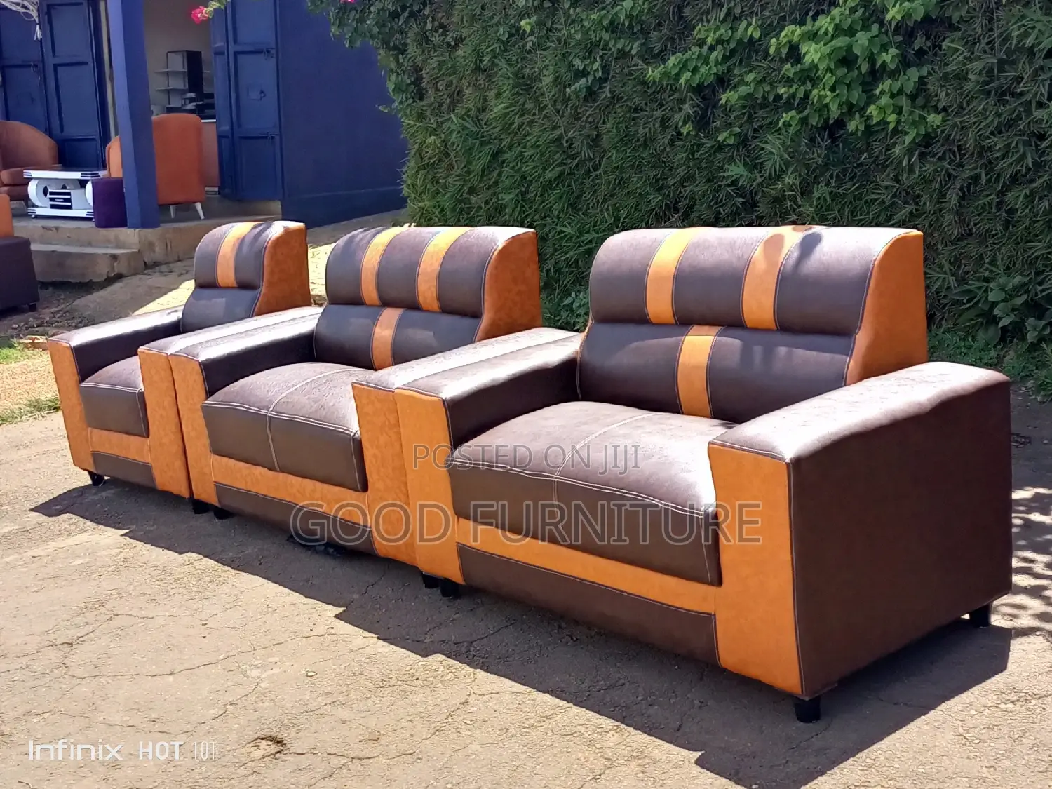 Magnificent Brown Five Seater Sofa