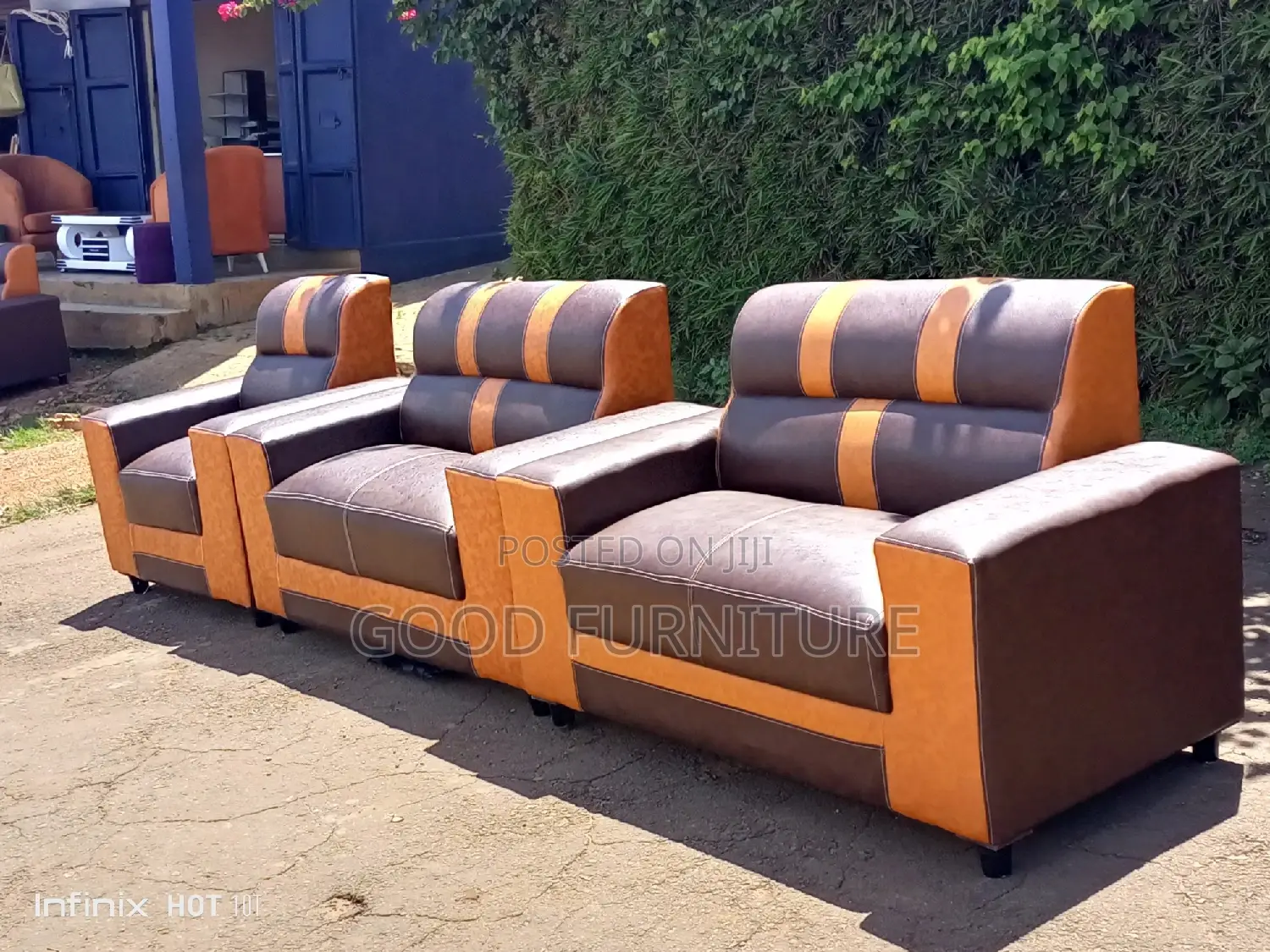 Magnificent Brown Five Seater Sofa