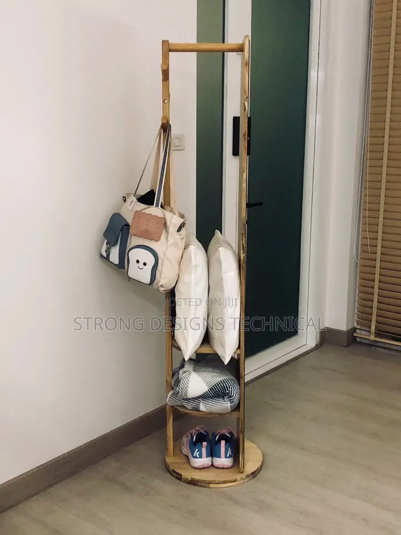 Full Length Dressing Mirror With Rack + Shelves