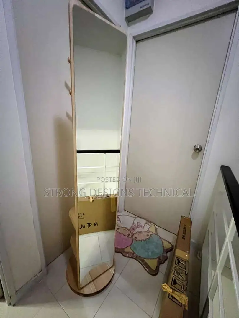 Full Length Dressing Mirror With Rack + Shelves
