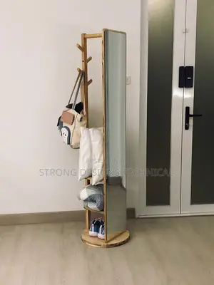 Full Length Dressing Mirror With Rack + Shelves