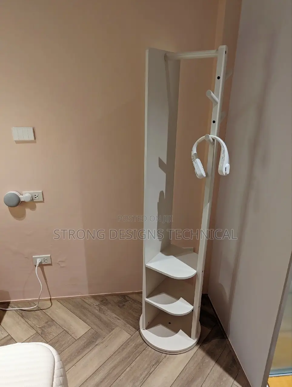 Full Length Dressing Mirror With Rack + Shelves