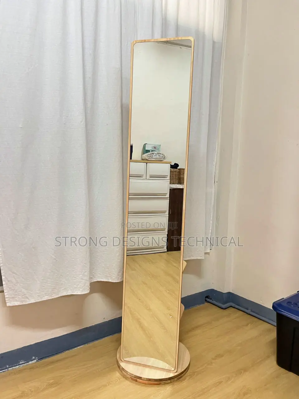 Full Length Dressing Mirror With Rack + Shelves