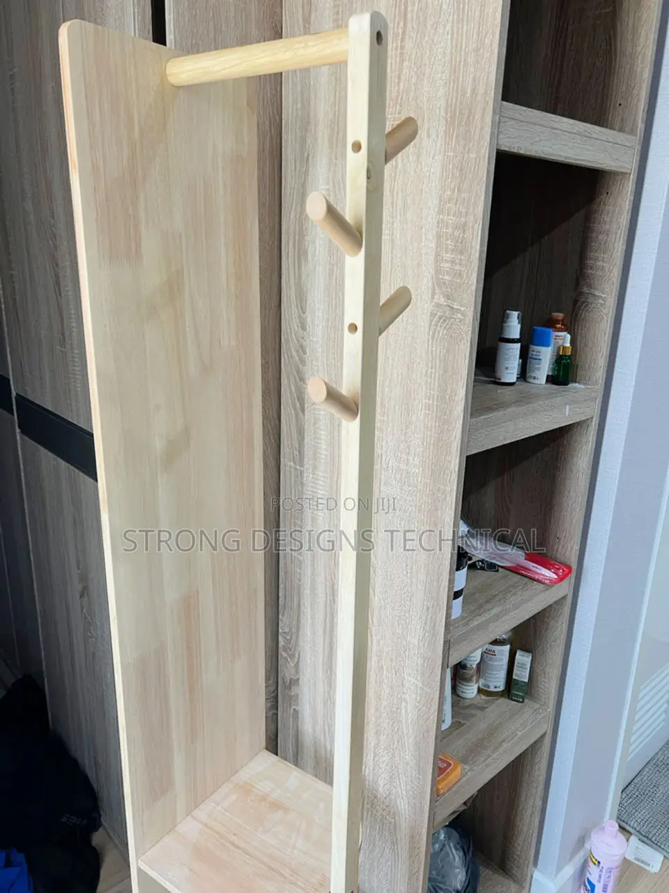 Full Length Dressing Mirror With Rack + Shelves