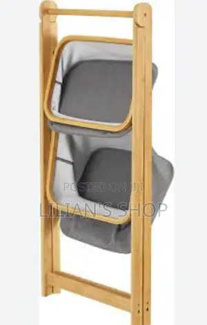 2 Tier Fold Out Floor Standing Bathroom Storage.