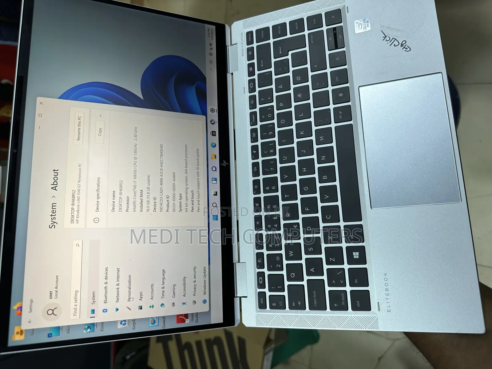 Laptop HP EliteBook X360 1040 G7 16GB Intel Core I7 SSD 512GB