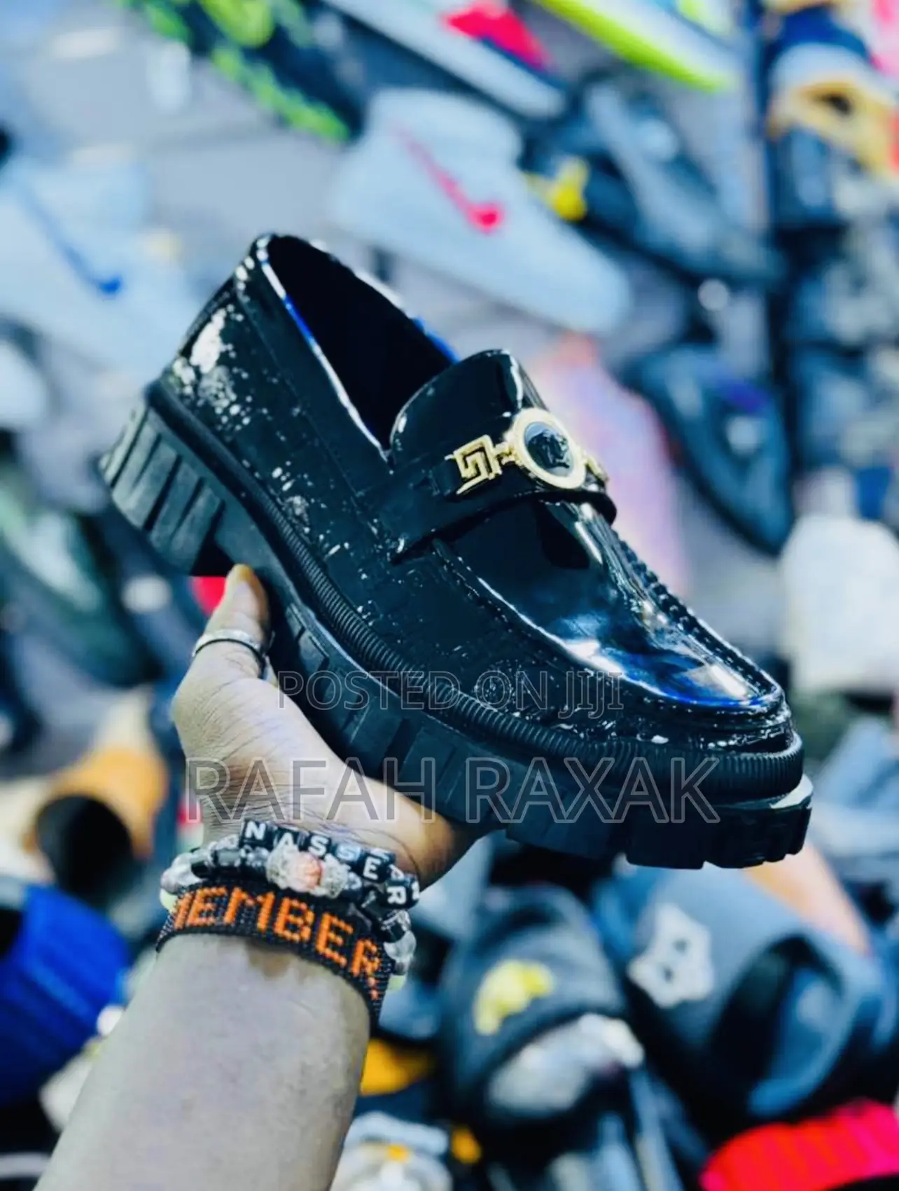 Original Versace Big Sole Shinny Luxury Loafers