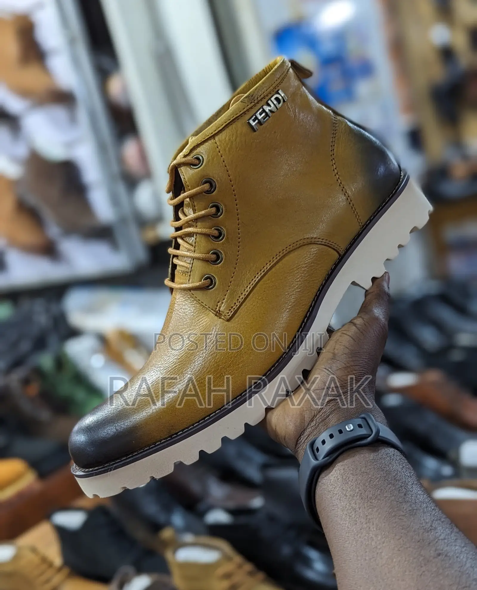 Original Men’S Fendi Casual Premium Leather Ankle Boots