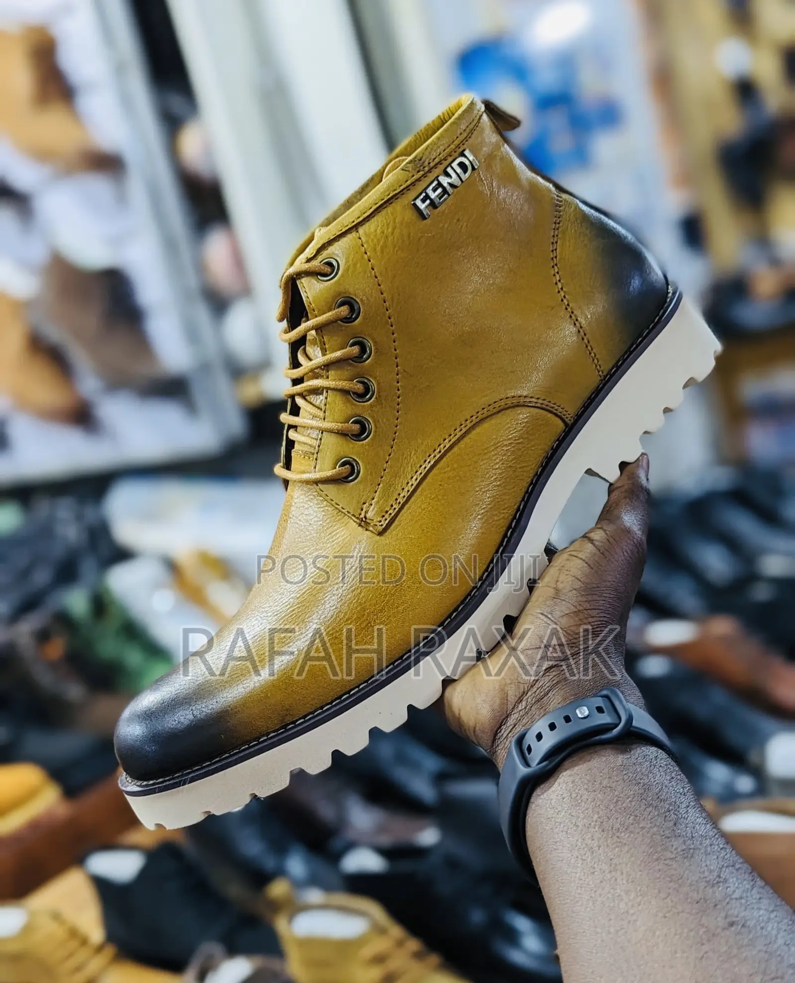 Original Men’S Fendi Casual Premium Leather Ankle Boots
