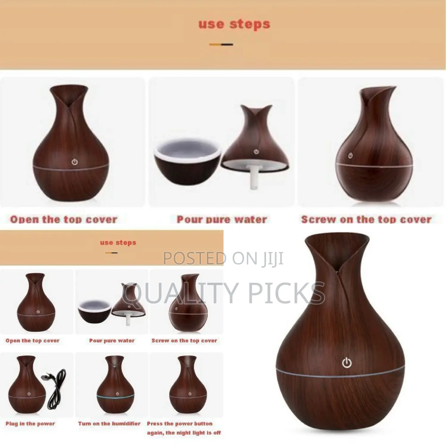 Pot Wooden Humidifier