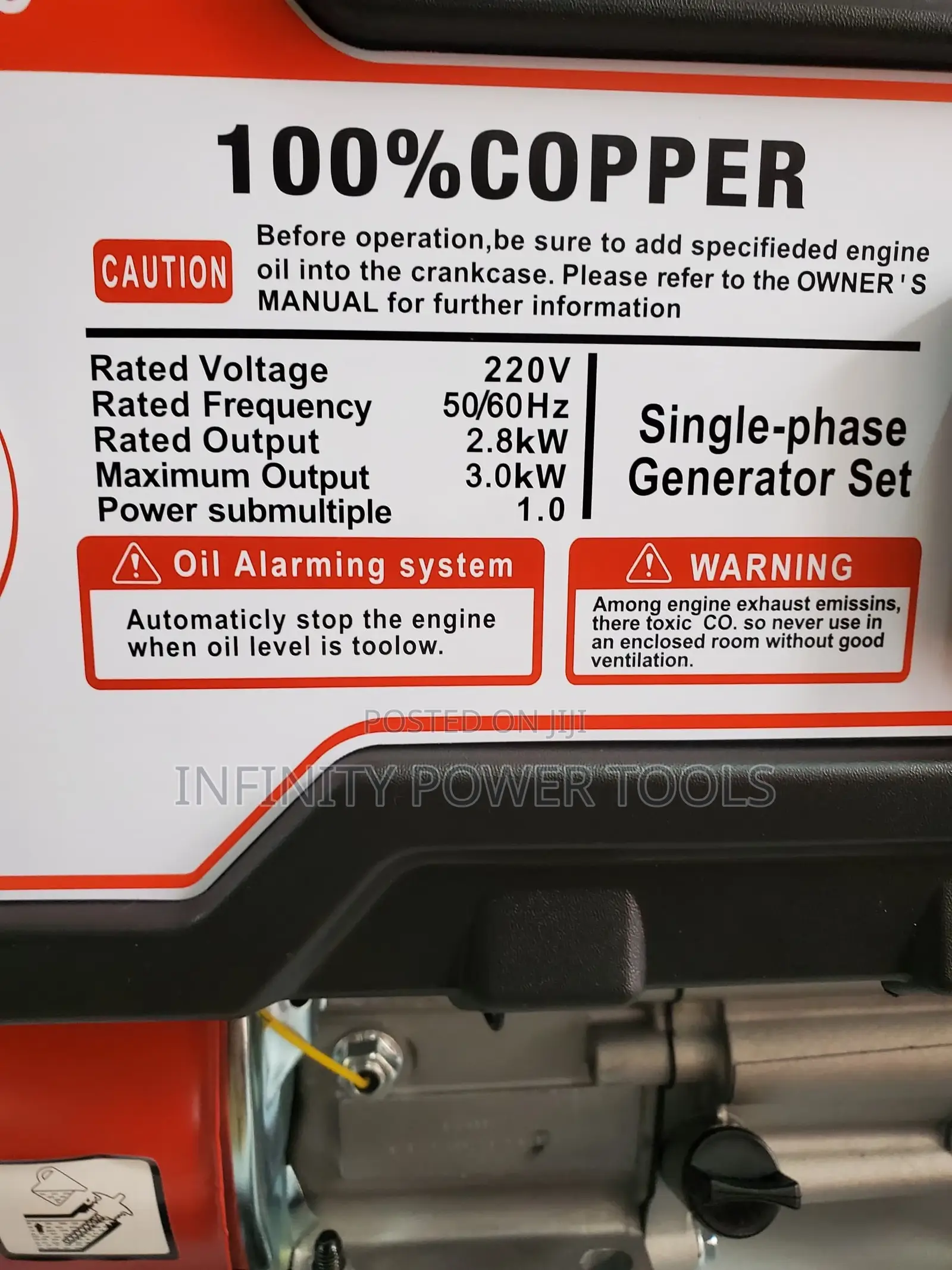 Single Phase Generator Set KM4500