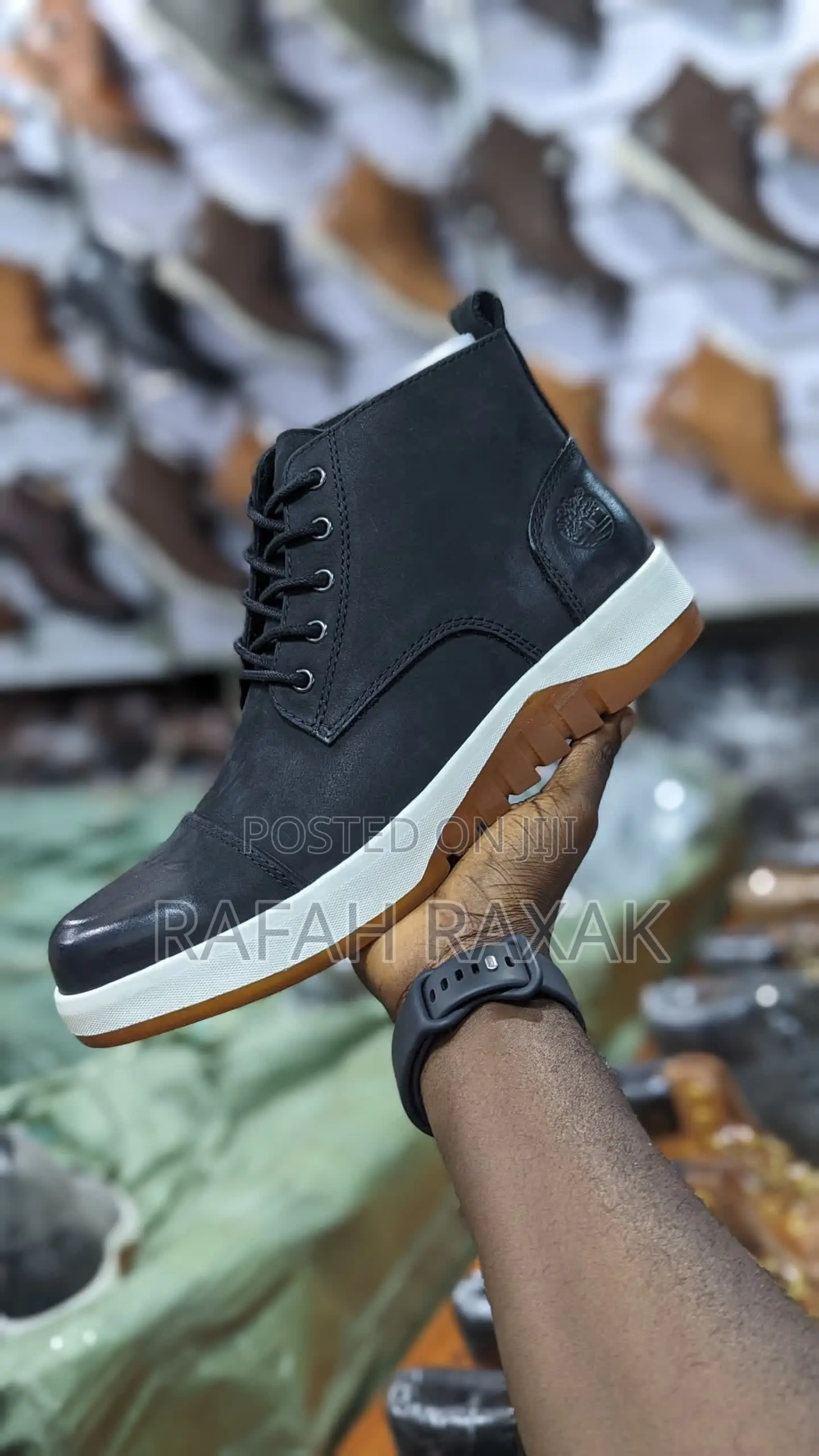 Original Black Premium Leather Timberland Casual Ankle Boots