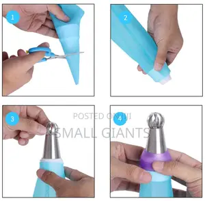 Russian Ball Cake Decorating Nozzle With Reusable Piping Bag