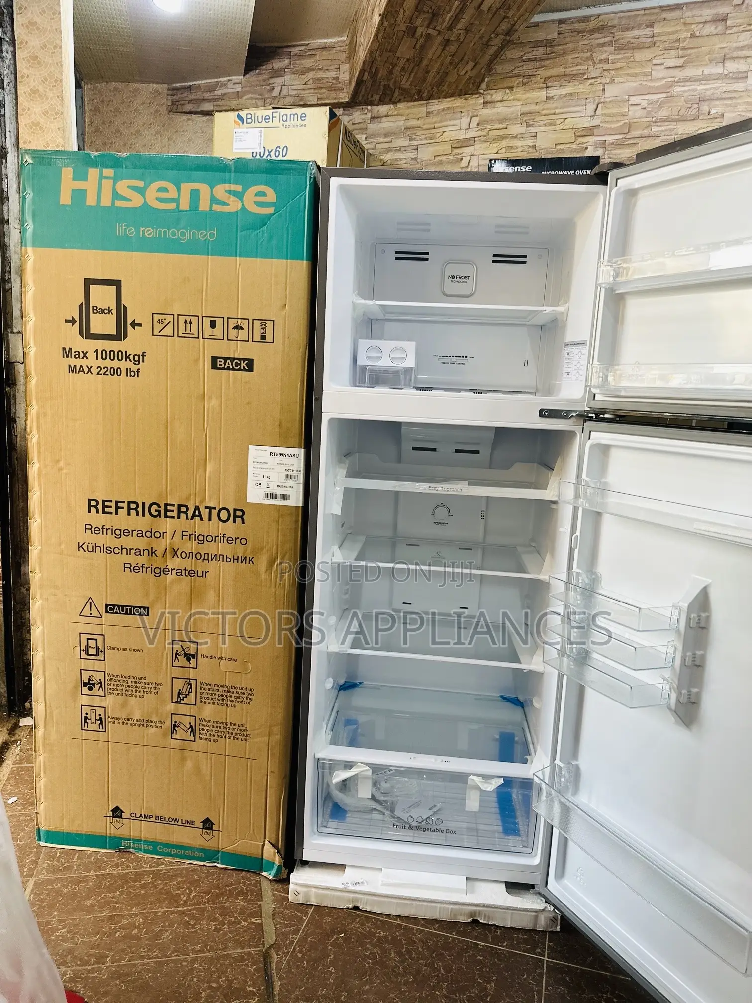 Brand New Hisense 599L Double Door Fridge  No Frost