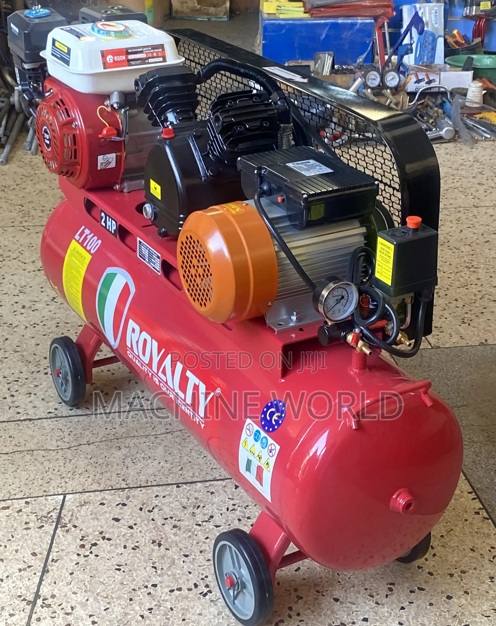 Duo/Combined Air Compressor 100trs Italy 2hp/1.5kw