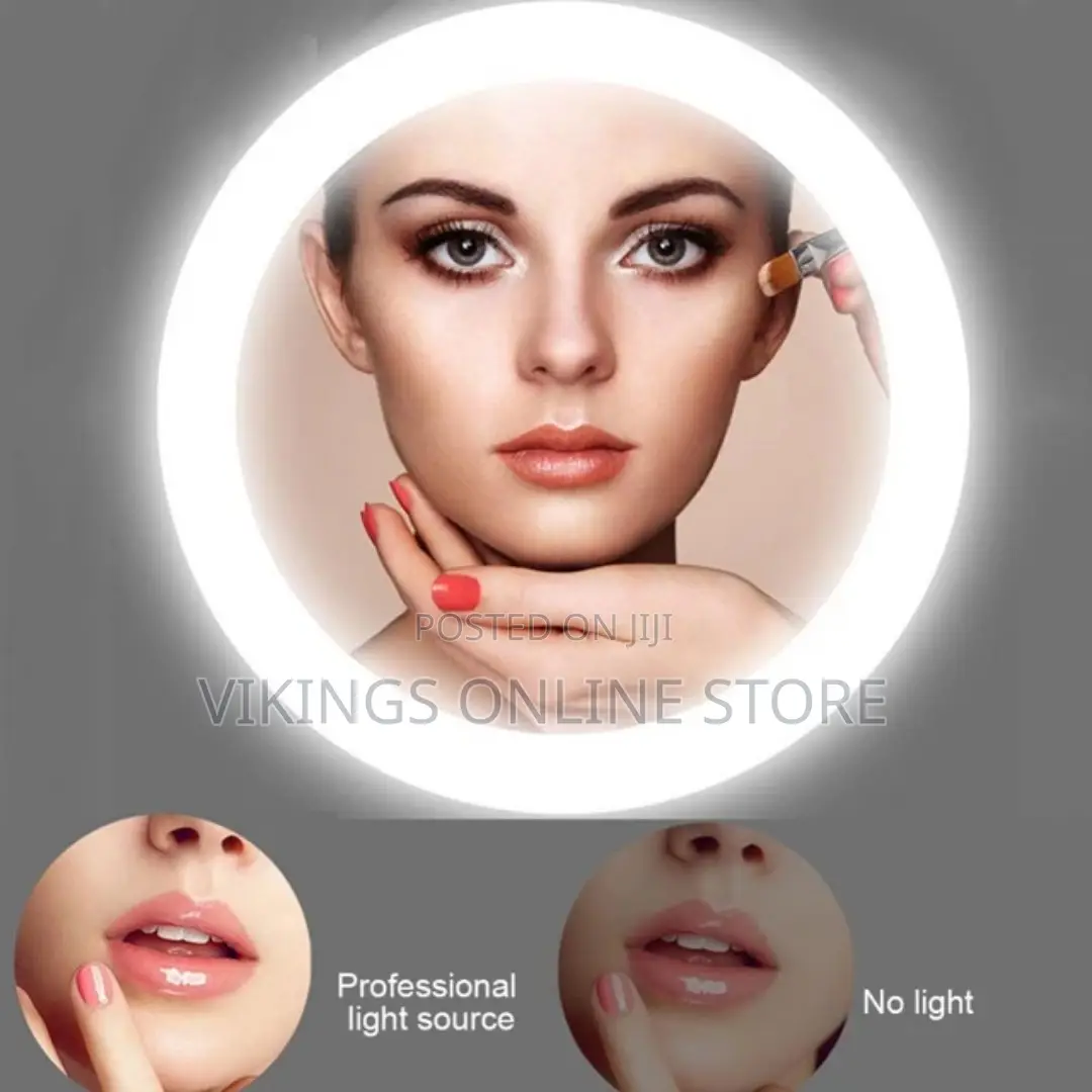 Folding Power Bank Makeup Mirror