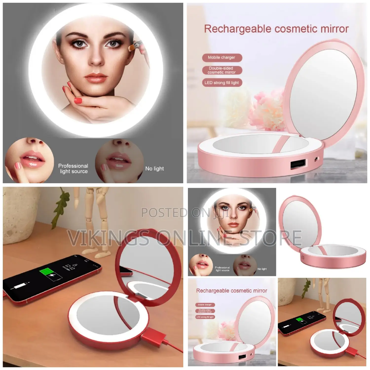 Rechargeable Cosmetic Mirror Powerbank