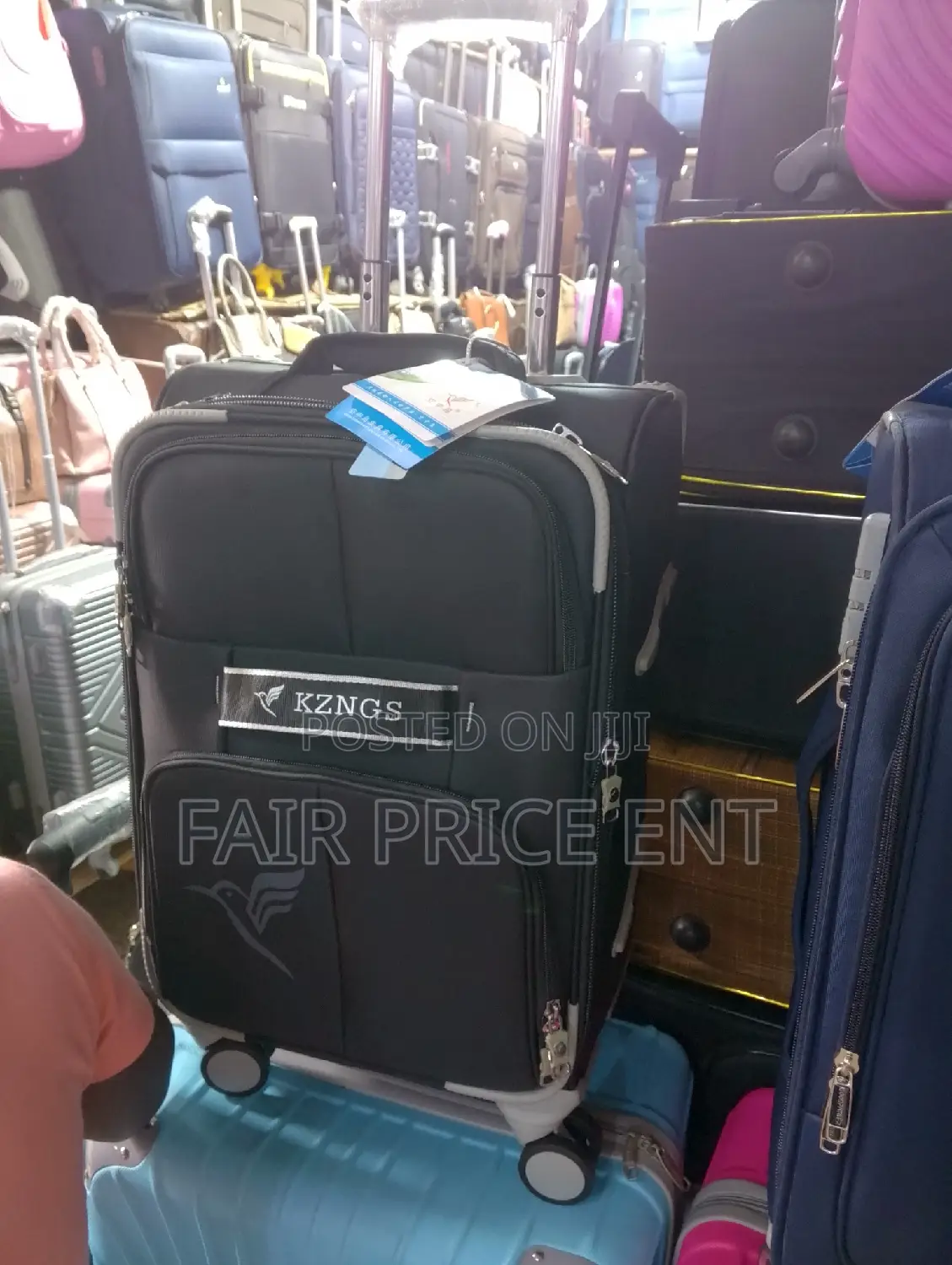 Original Vip Cloth Suitcase by KZINGS. Small.( Black)