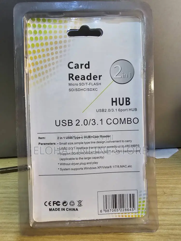 Multi USB Combo 2 in 1 SD/TF Card Reader