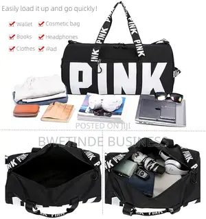 Duffle Bag Carryon for Swim/Fitness/Yoga/Weekender (Black)