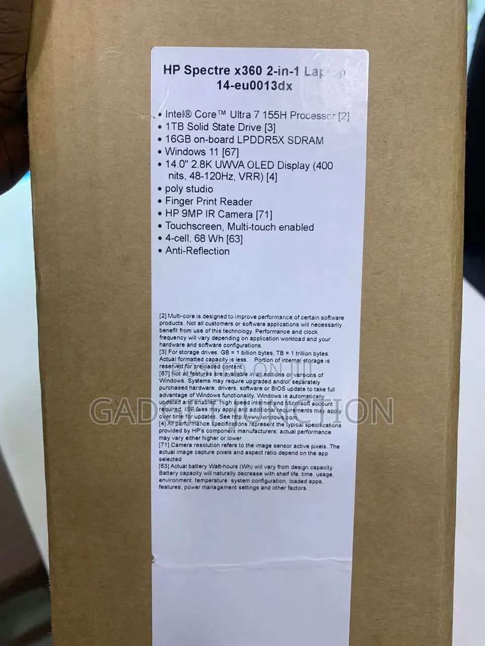 New Laptop HP Spectre X360 16GB Intel Core I7 SSD 1T