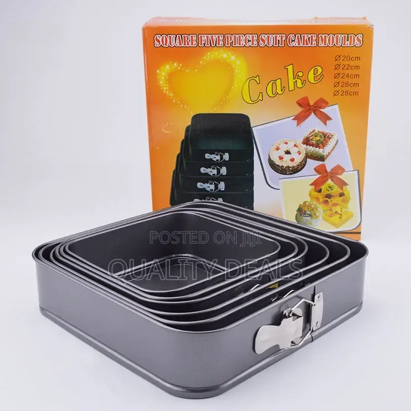 5 Piece Square Cake Pan Set