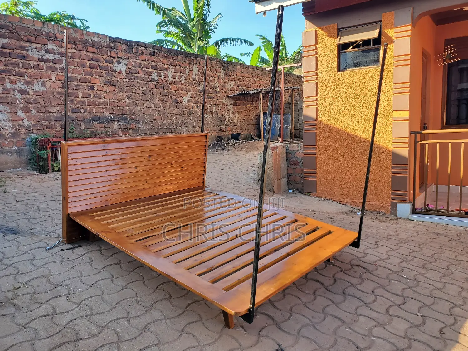Beds With Simple Metalic Mosquito Net Hangers