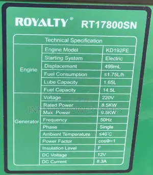 Super Silent Diesel Generator Royalty
