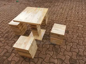 Pallet Stools and Table for Bar or Restaurant or Garden