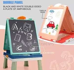 Double Side Drawing Board With Board Game for Kids