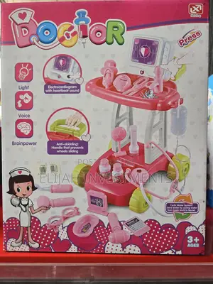 Plastic Doctor Trolley Medical Tools Playset