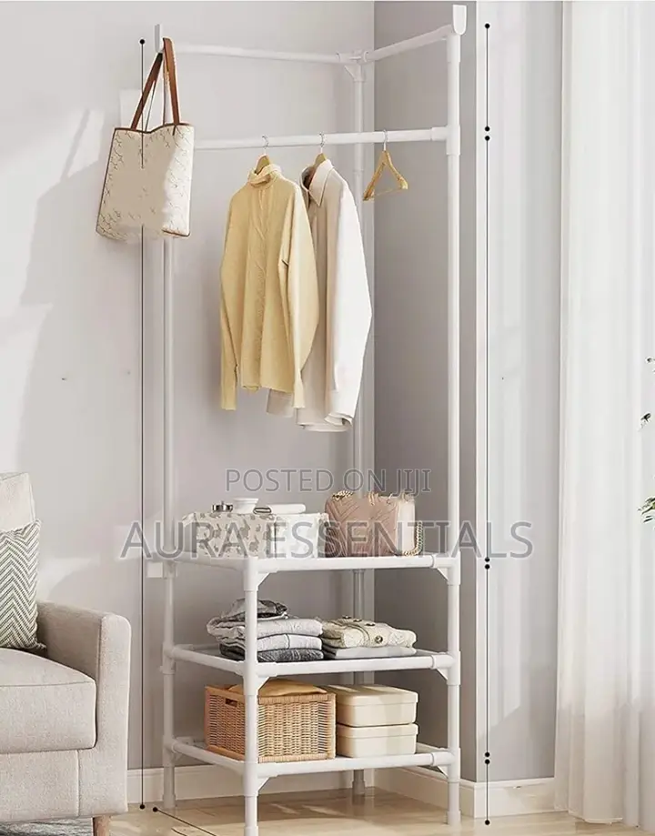 Shoe Rack Floor Standing Corner Coat Rack