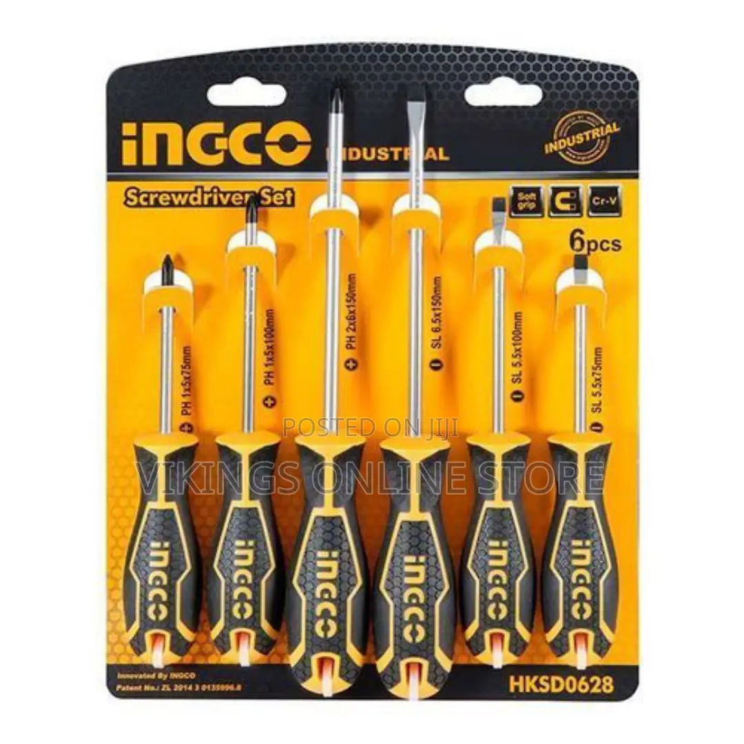INGCO 6pcs of Insulated Screwdriver Set - Yellow