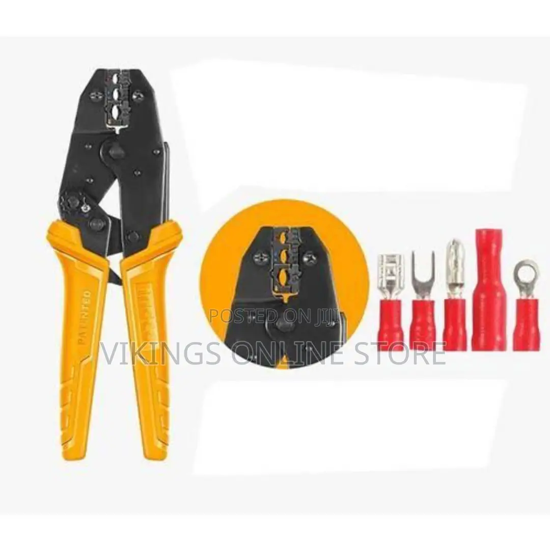 INGCO Ratchet Crimping Plier-Yellow