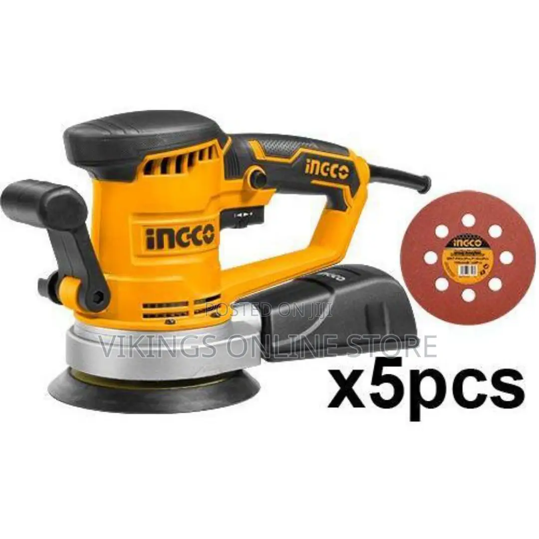 INGCO Rotary Sander Voltage:220-240v~50/60hz - Orange, Black