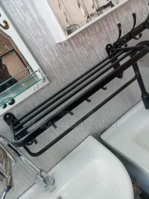 Executive Black Towel Rack